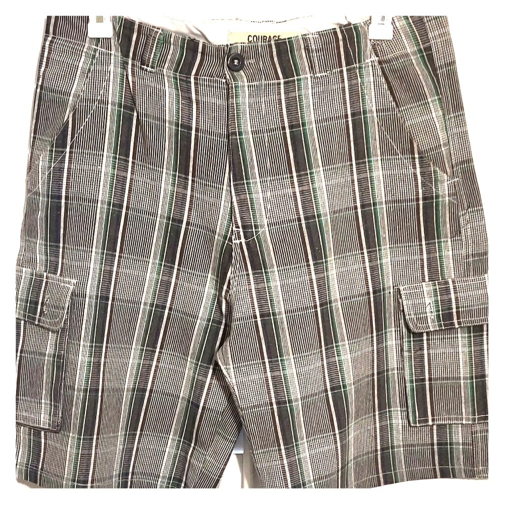 Men's Plaid Cargo Shorts